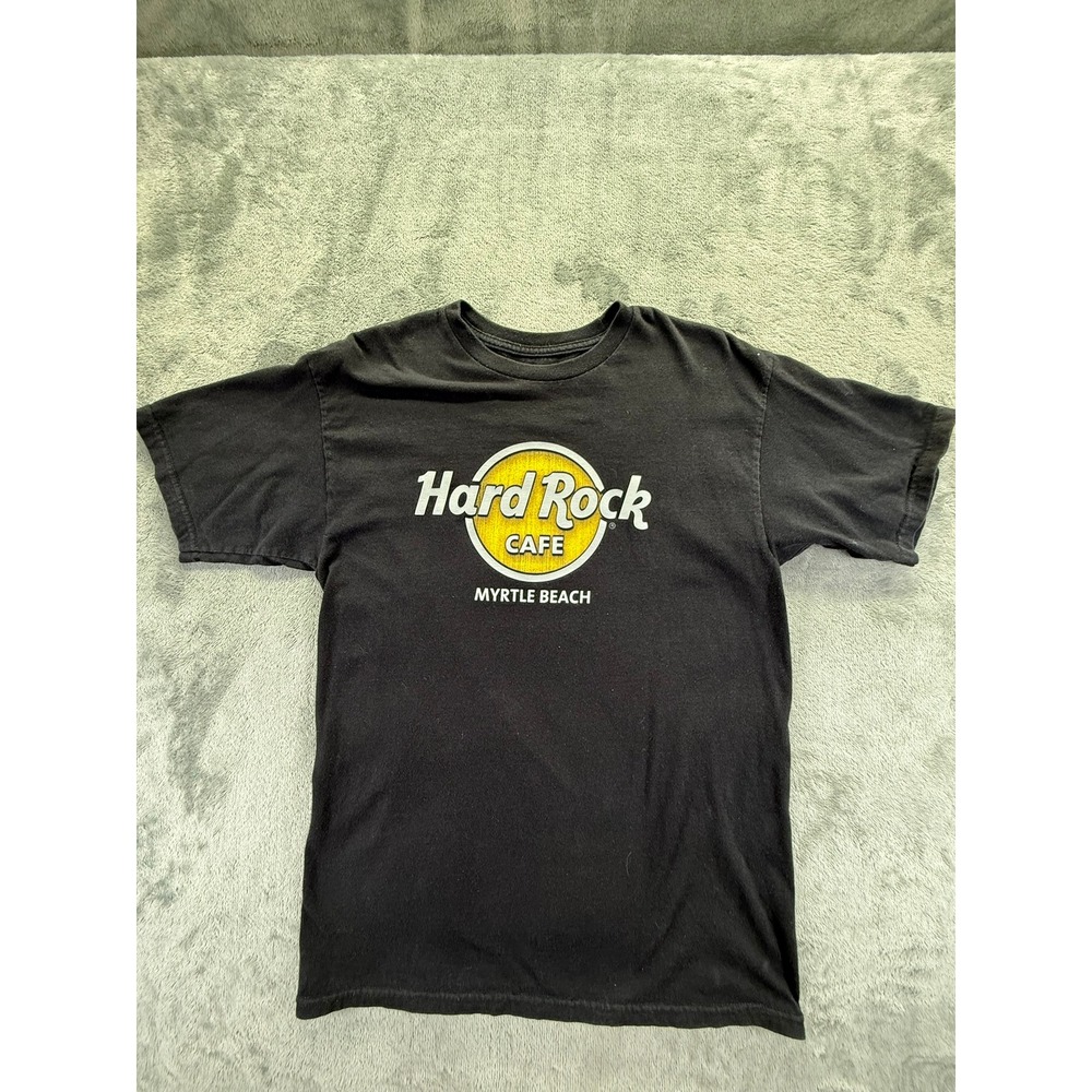 Hard Rock Cafe Myrtle Beach T-Shirt Men's Medium Black Cotton Graphic Tee
